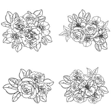 Kusursuz tek renkli klasik çiçek deseni