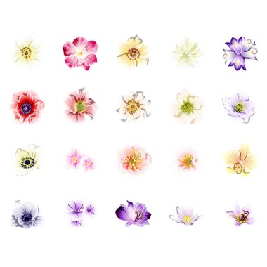 Renkli vintage tarzı çiçekler pürüzsüz desen