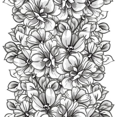 Kusursuz tek renkli klasik çiçek deseni