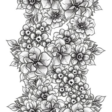 Kusursuz tek renkli klasik çiçek deseni