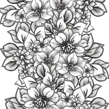 Kusursuz tek renkli klasik çiçek deseni