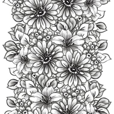 Kusursuz tek renkli klasik çiçek deseni