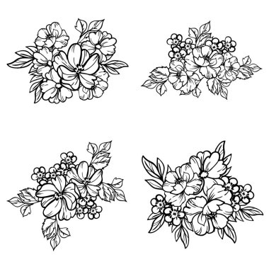 Kusursuz tek renkli klasik çiçek deseni