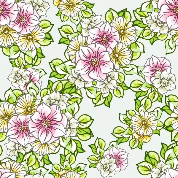 Цветы Винтажном Стиле — стоковый вектор