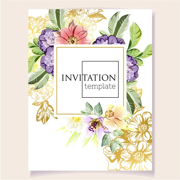 Beautiful invitation card — Stock Vector