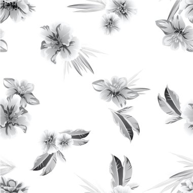 Beyaz arka planda güzel gür gri çiçekler 