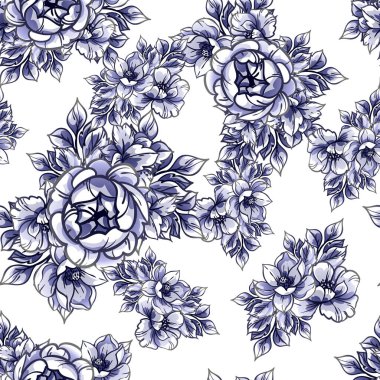  Beyaz arka planda güzel, yemyeşil mavi çiçekler 