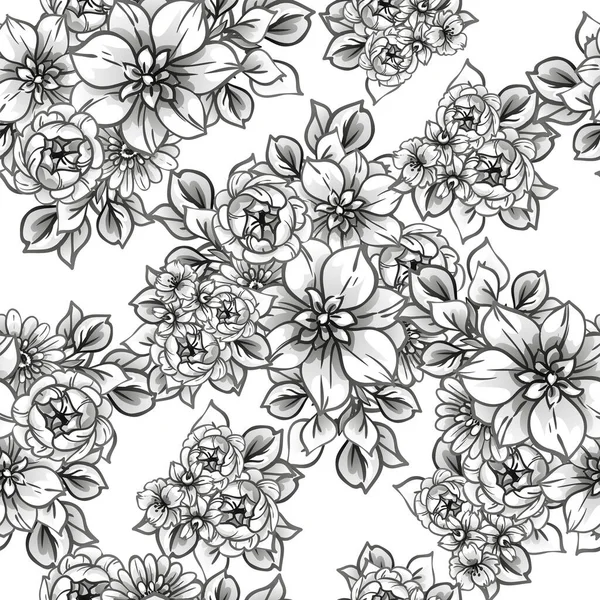 Krásné Svěží Šedé Květy Bílém Pozadí — Stockový vektor