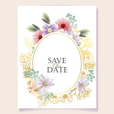 Romantik düğün davetiyesi. Düğün, evlilik, gelin, doğum günü, Sevgililer Günü.