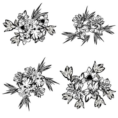 Çiçekli soyut, pürüzsüz vektör deseni