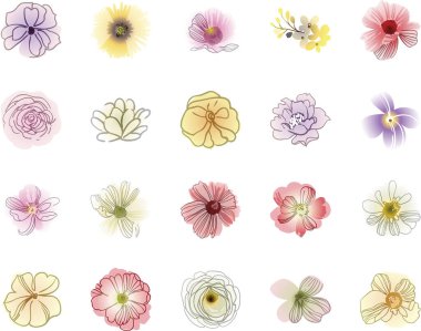 Çiçekli soyut, pürüzsüz vektör deseni