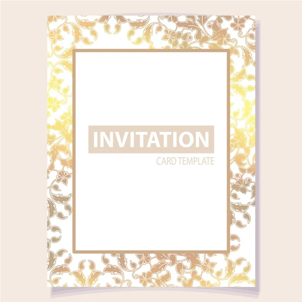 Carte Invitation Mariage Romantique Mariage Mariage Noces Anniversaire Saint Valentin — Image vectorielle