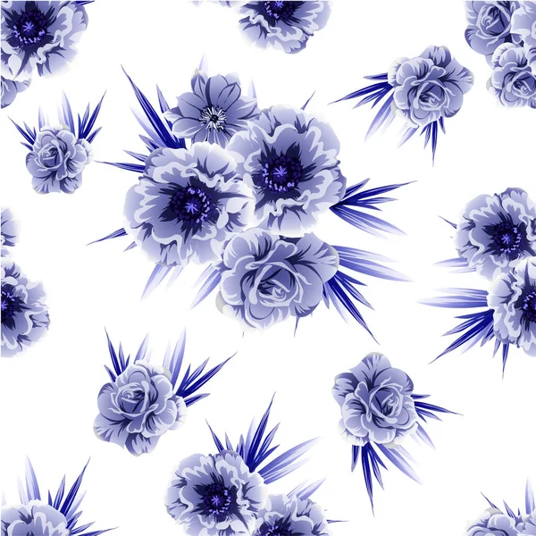 Αφηρημένη Αδιάλειπτη Διανυσματικό Μοτίβο Λουλούδια — Διανυσματικό Αρχείο