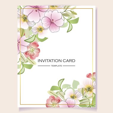 Güzel bir çiçek arkaplanı, eskiz tarzı. Vektör illüstrasyonu  