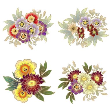 Güzel çiçek arkaplanı, eskiz tarzı.