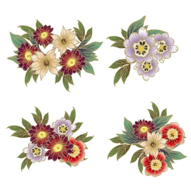 Çiçekli soyut zarafet arkaplanı