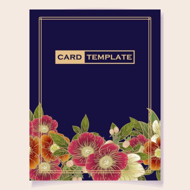 Çiçekli çiçek arkaplanının vektör çizimi