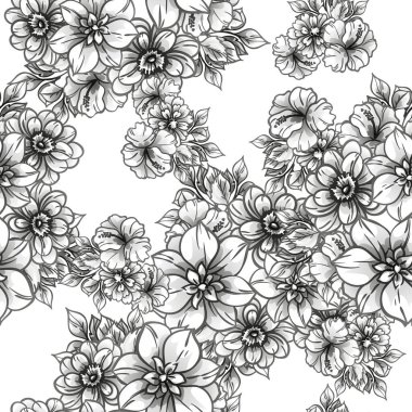 Çiçek arkaplan ile soyut zarafet kusursuz desen