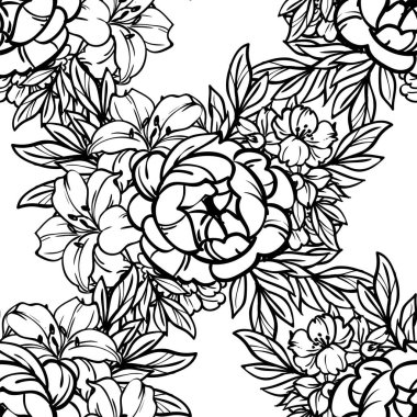 Çiçek arkaplan ile soyut zarafet kusursuz desen