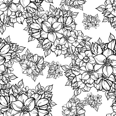 Çiçek arkaplan ile soyut zarafet kusursuz desen