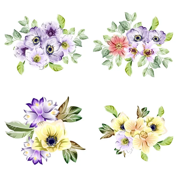 有五彩缤纷花朵的病媒图案 纺织品和剪贴簿的设计 — 图库矢量图片