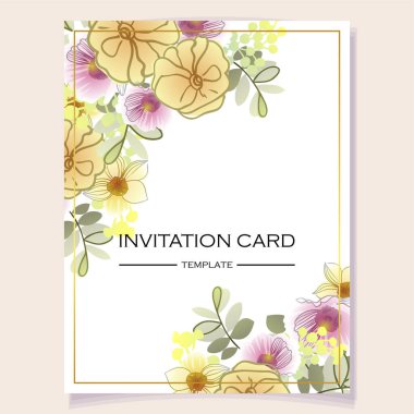 Romantik düğün davetiyesi süiti. Düğün, evlilik, gelin, doğum günü, Sevgililer Günü.