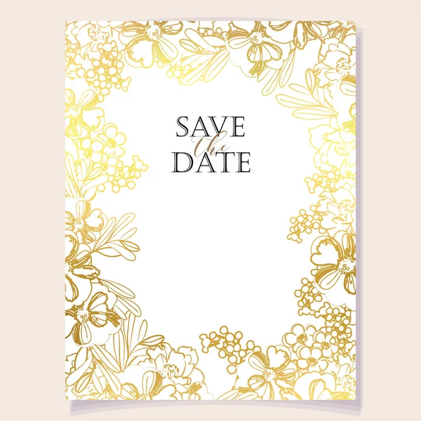 Suite Romántica Con Tarjeta Invitación Boda Boda Matrimonio Novia Cumpleaños — Vector de stock