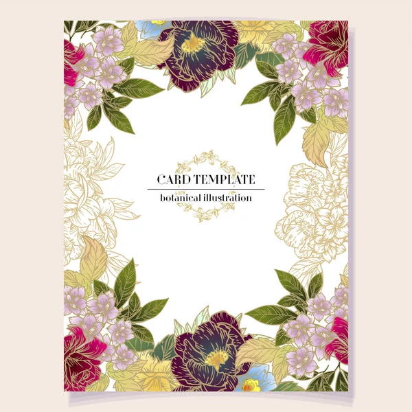 Suite Romantique Carte Invitation Mariage Mariage Mariage Noces Anniversaire Saint — Image vectorielle