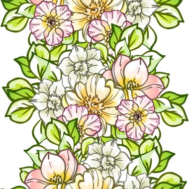 Soyut zarafet arkaplanı beyaza izole edilmiş çiçekler