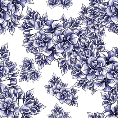 Menekşe çiçekleriyle soyut zarafet arkaplanı