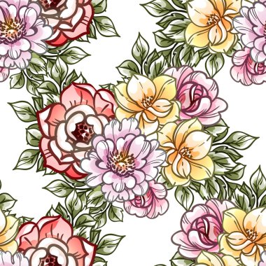 Çiçeklerle soyut zarafet arkaplanı