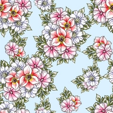 Çiçeklerle soyut zarafet arkaplanı