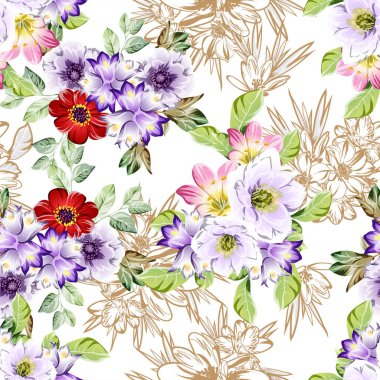 Çiçeklerle soyut zarafet arkaplanı