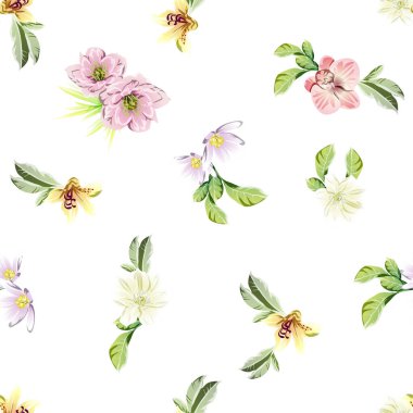 Çiçeklerle soyut zarafet arkaplanı