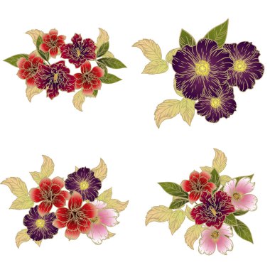 Çiçeklerle soyut zarafet arkaplanı