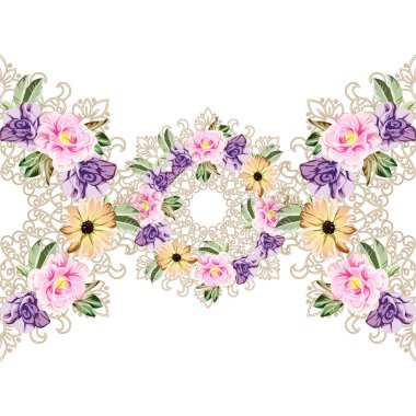 Çiçeklerle soyut zarafet arkaplanı