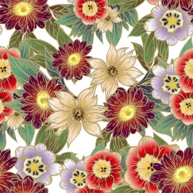 Çiçeklerle soyut zarafet arkaplanı