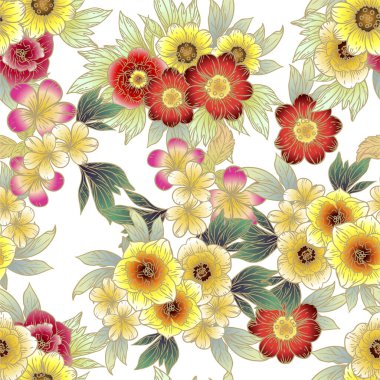 Çiçeklerle soyut zarafet arkaplanı