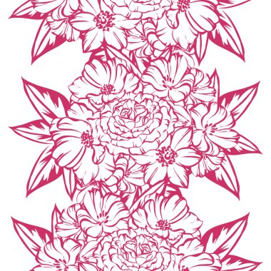 Çiçeklerle soyut zarafet arkaplanı