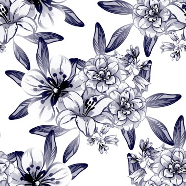 Menekşe çiçekleriyle soyut zarafet arkaplanı