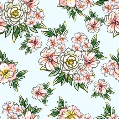 Çiçeklerle soyut zarafet arkaplanı