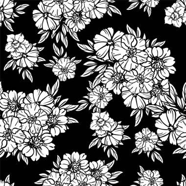 Çiçeklerle soyut zarafet arkaplanı