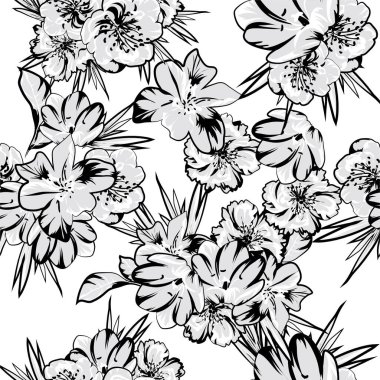 Çiçeklerle soyut zarafet arkaplanı