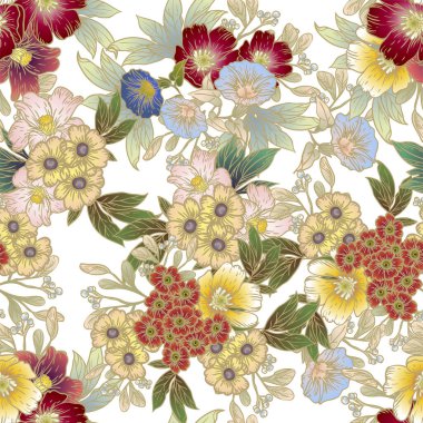 Çiçeklerle soyut zarafet arkaplanı