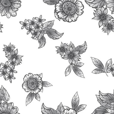 Çiçeklerle soyut zarafet arkaplanı