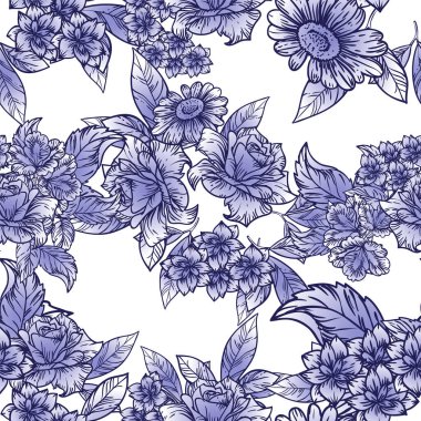 Çiçeklerle soyut zarafet arkaplanı