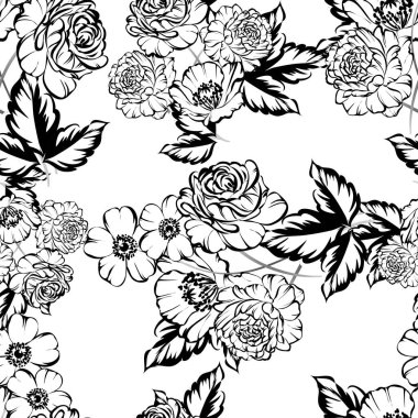 Çiçeklerle soyut zarafet arkaplanı