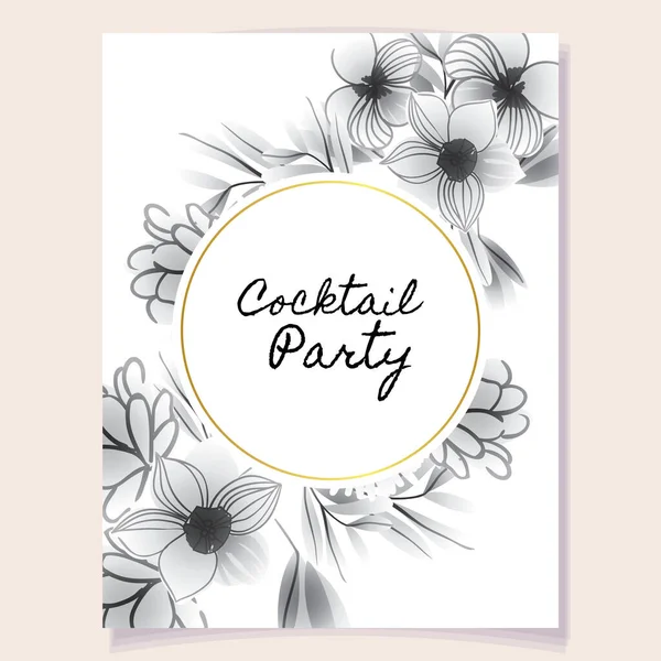 Invitations with floral background — Stock Vector