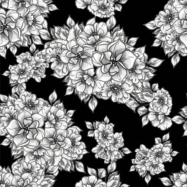Abstrakcyjna Elegancja Bezszwowe Tło Kwiatami — Wektor stockowy