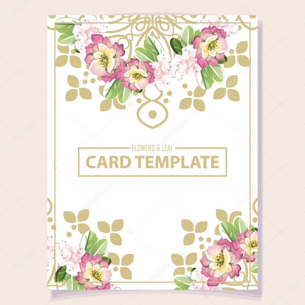 Invitations with floral background